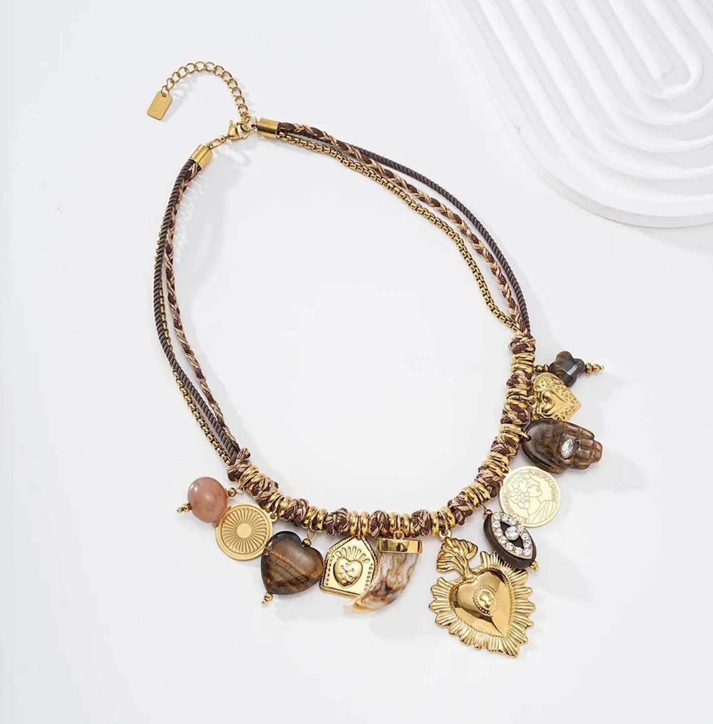 Collier Pendentifs Dorés