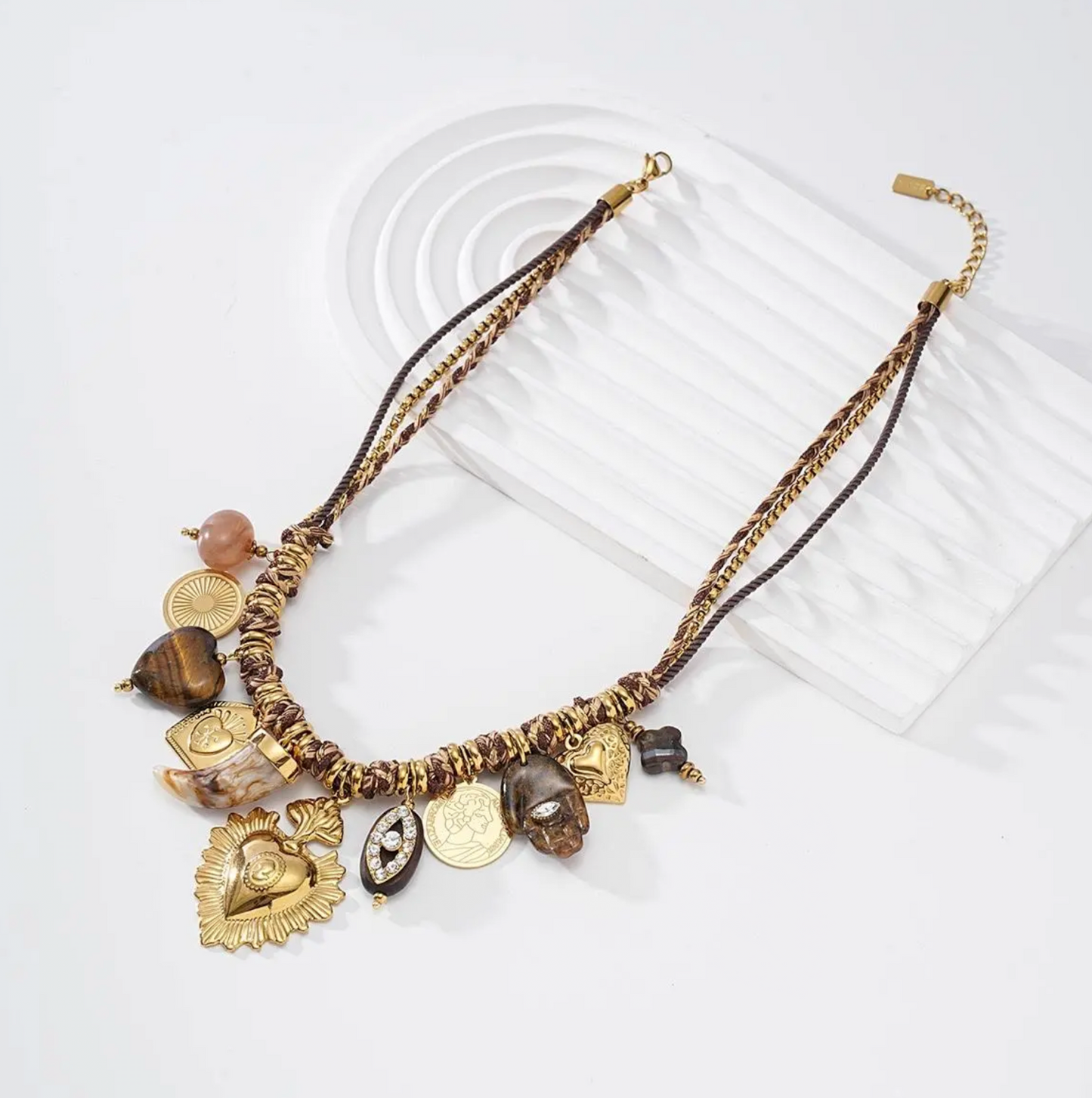 Collier Pendentifs Dorés