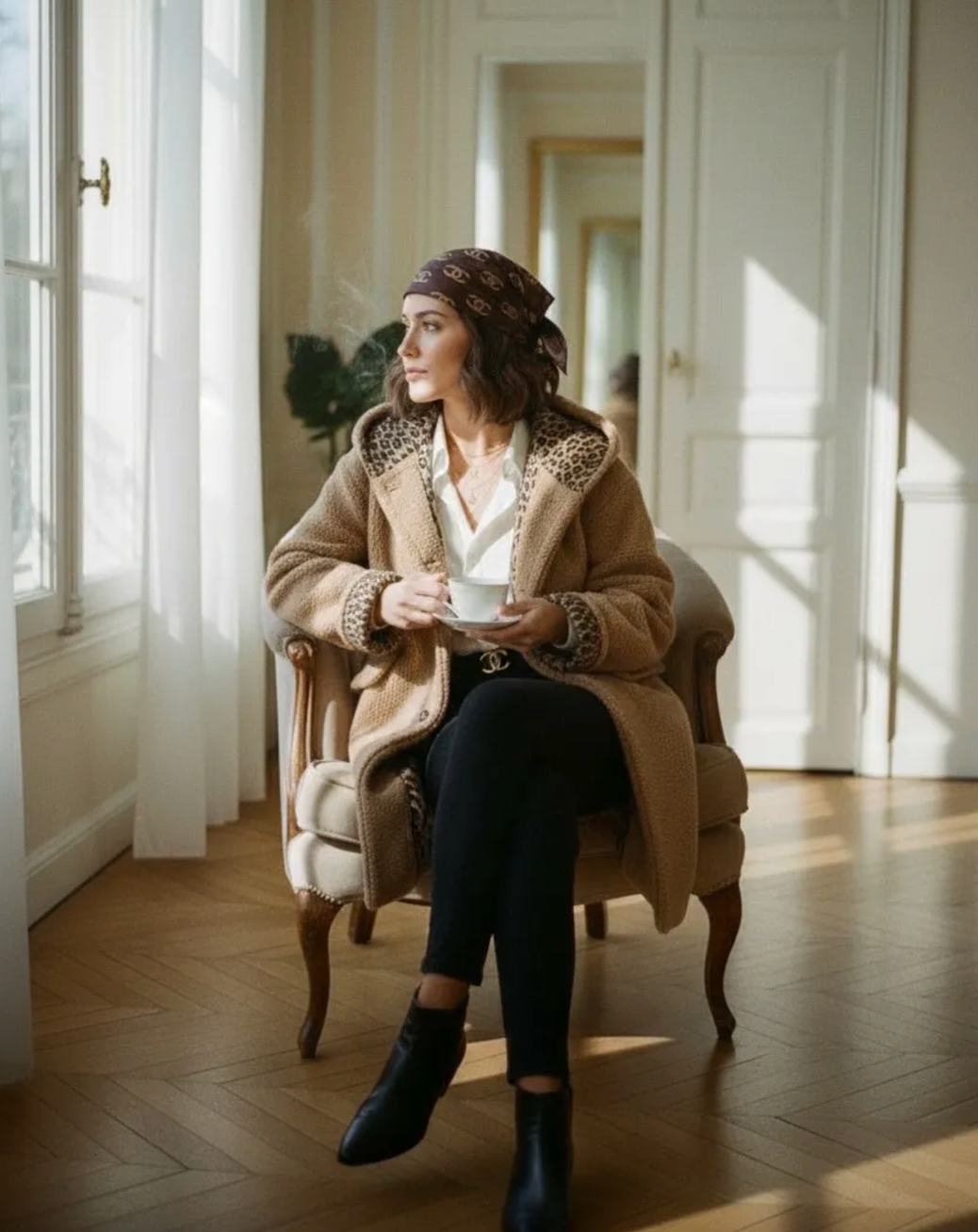 Manteau Bouclette Léopard Rachelle