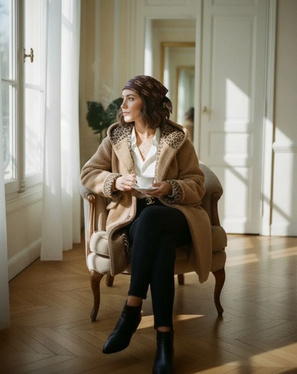 Manteau Bouclette Léopard Rachelle