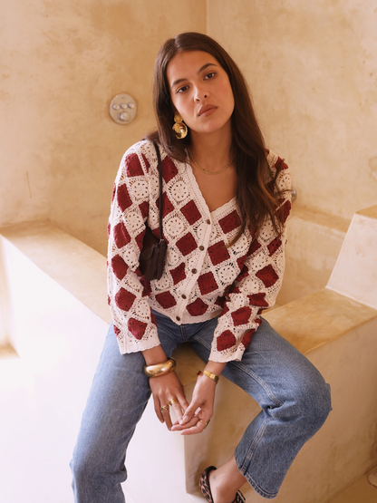 Cardigan Crochet Bohème