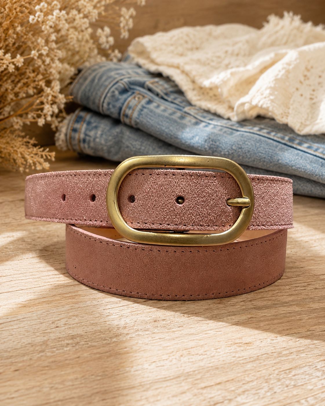 Ceinture Cuir Boucle Ovale