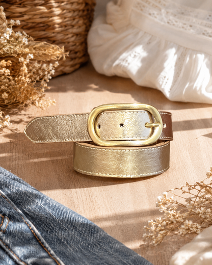 Ceinture Cuir Boucle Ovale