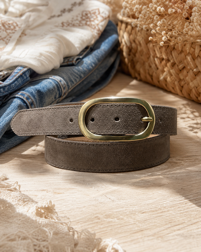 Ceinture Cuir Boucle Ovale