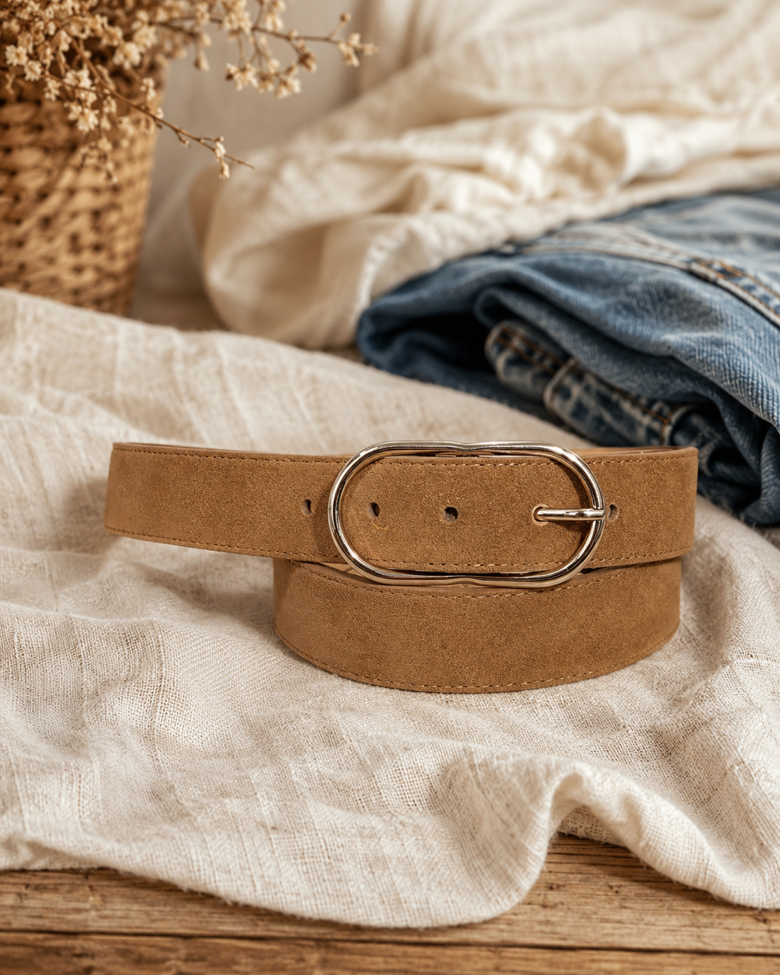 Ceinture Cuir Coloré Boucle Dorée