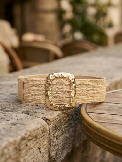 Ceinture Élastique Boucle Carrée