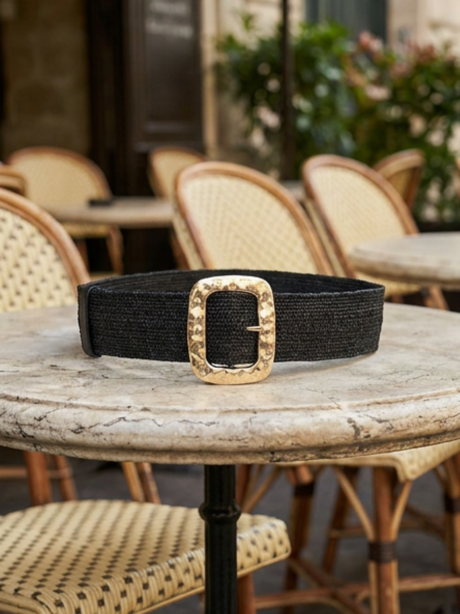Ceinture Élastique Boucle Carrée
