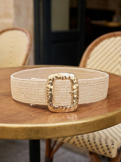 Ceinture Élastique Boucle Carrée