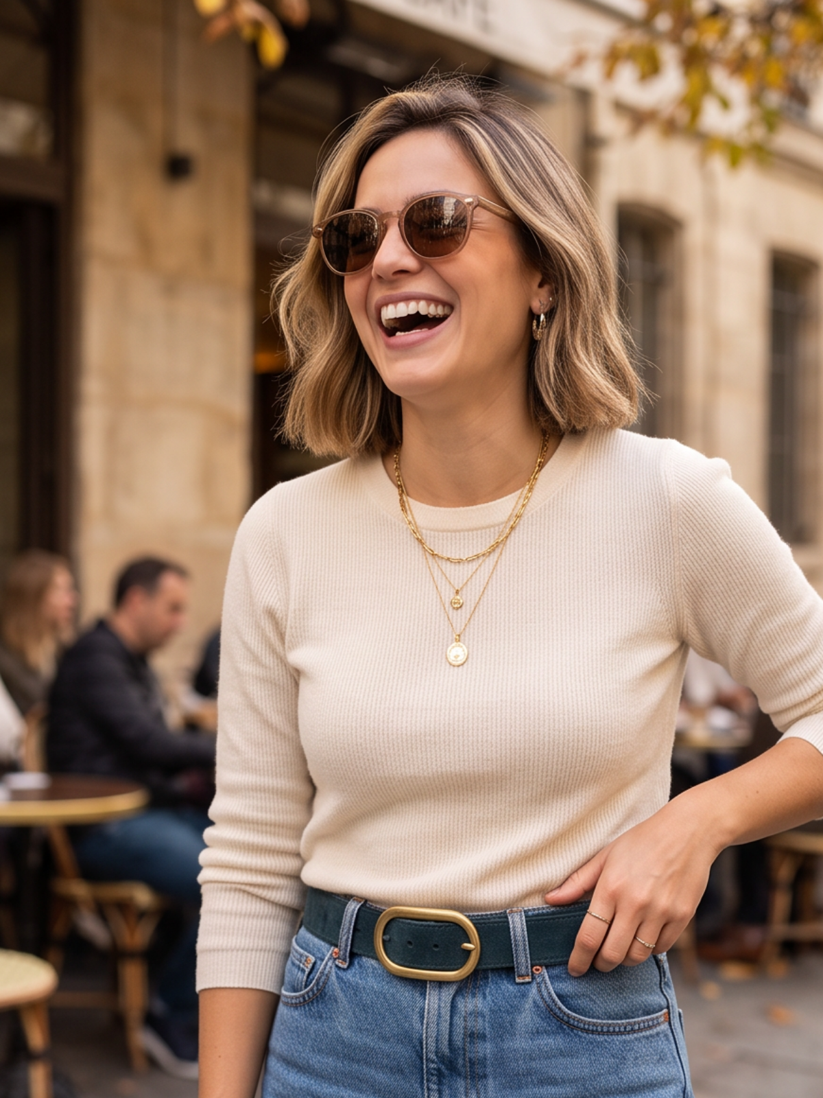 Ceinture Cuir Boucle Ovale Daim