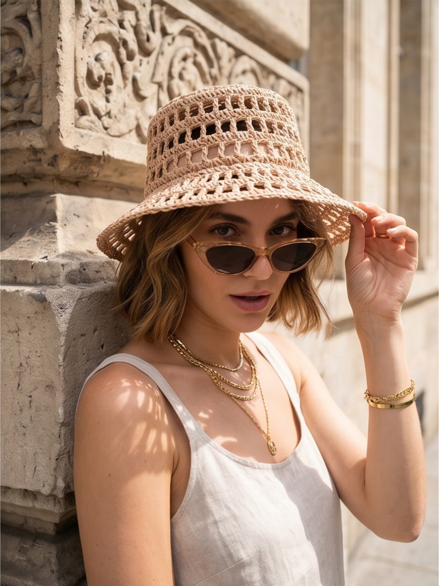 Chapeau Bucket Crochet