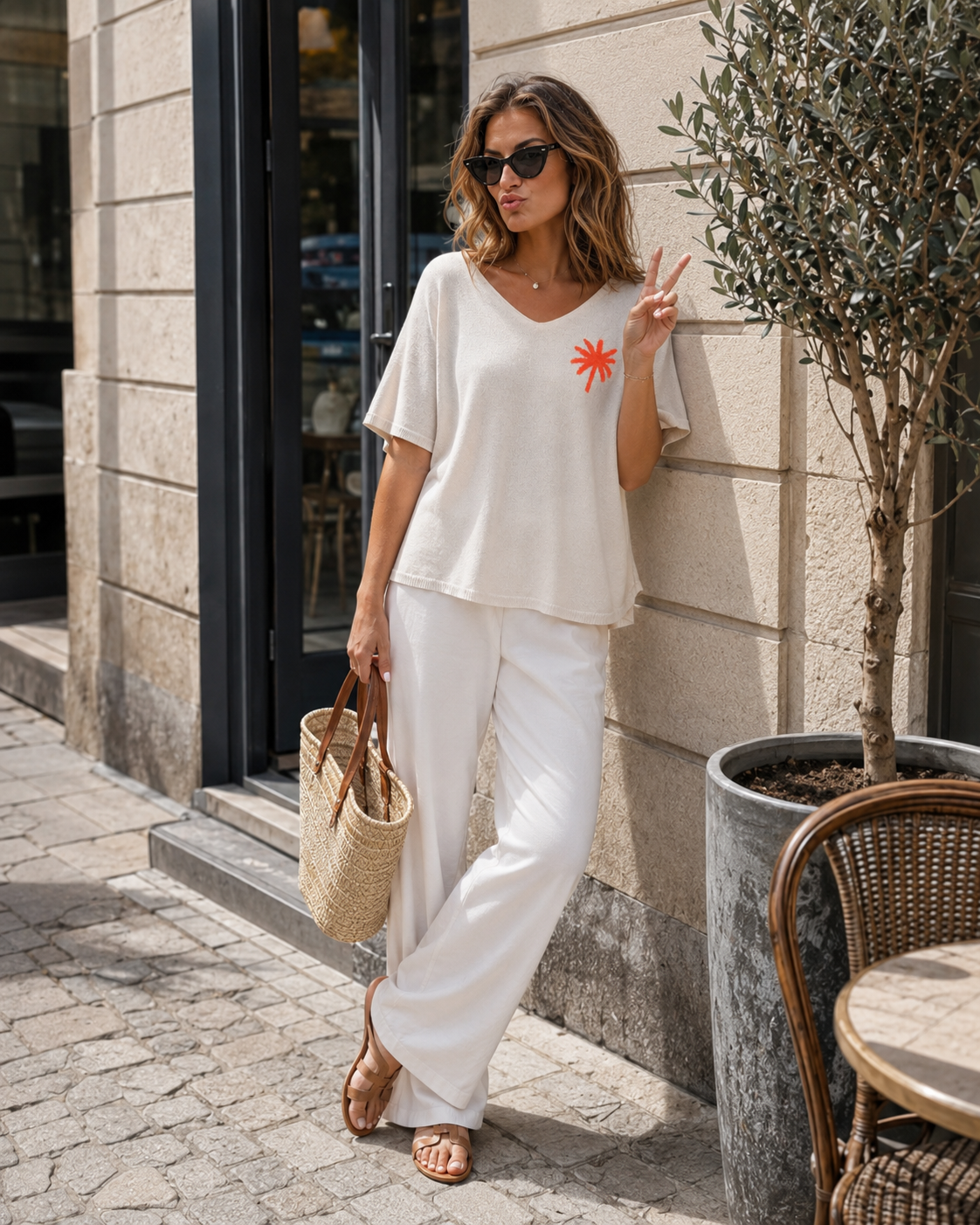 T-shirt Maille Palmier