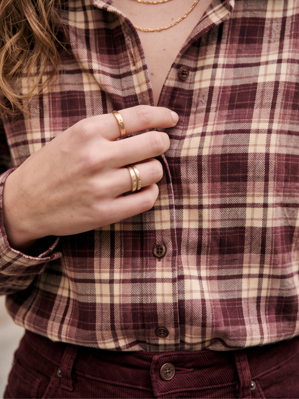 Chemise Ariane - Carreaux Bordeaux
