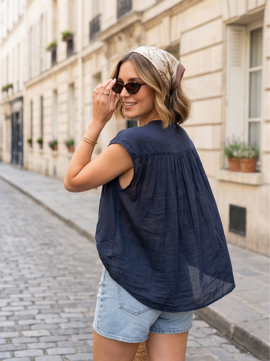 Chemise Boutonnée Voile de Coton