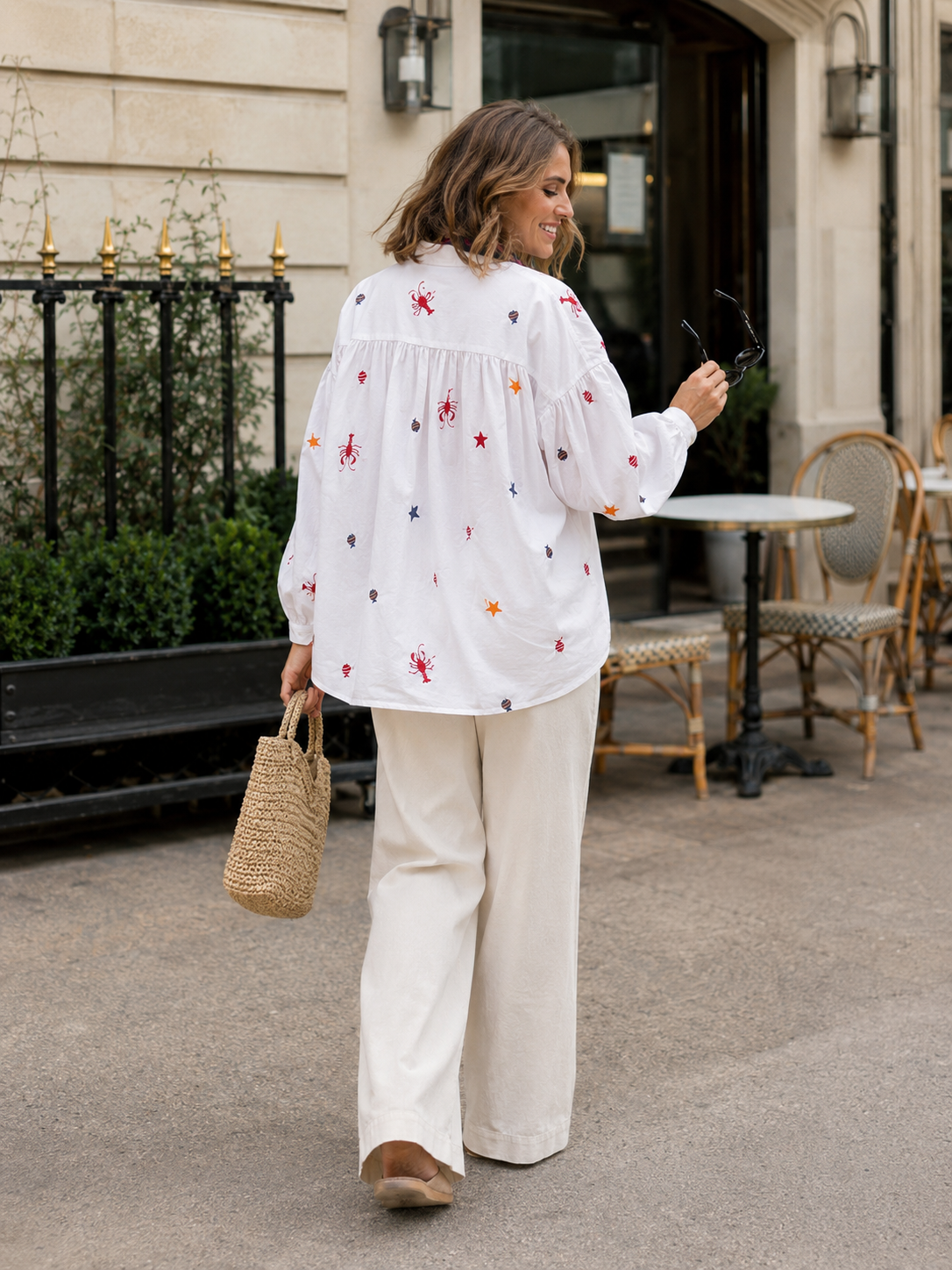 Chemise Broderie Mer