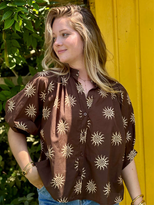 Chemise en Coton marron