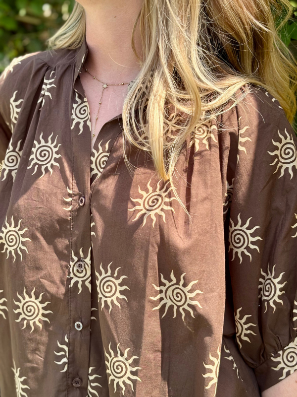 Chemise en Coton marron