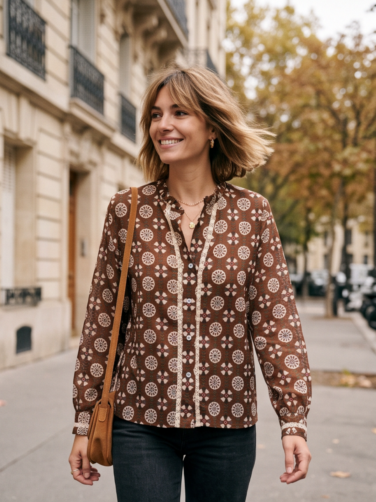 Chemise Calista - Imprimé Macramé