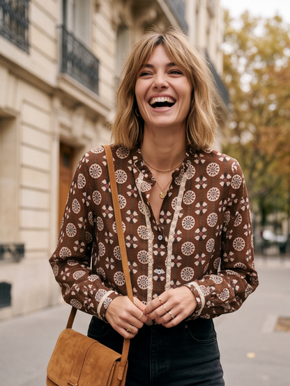 Chemise Calista - Imprimé Macramé