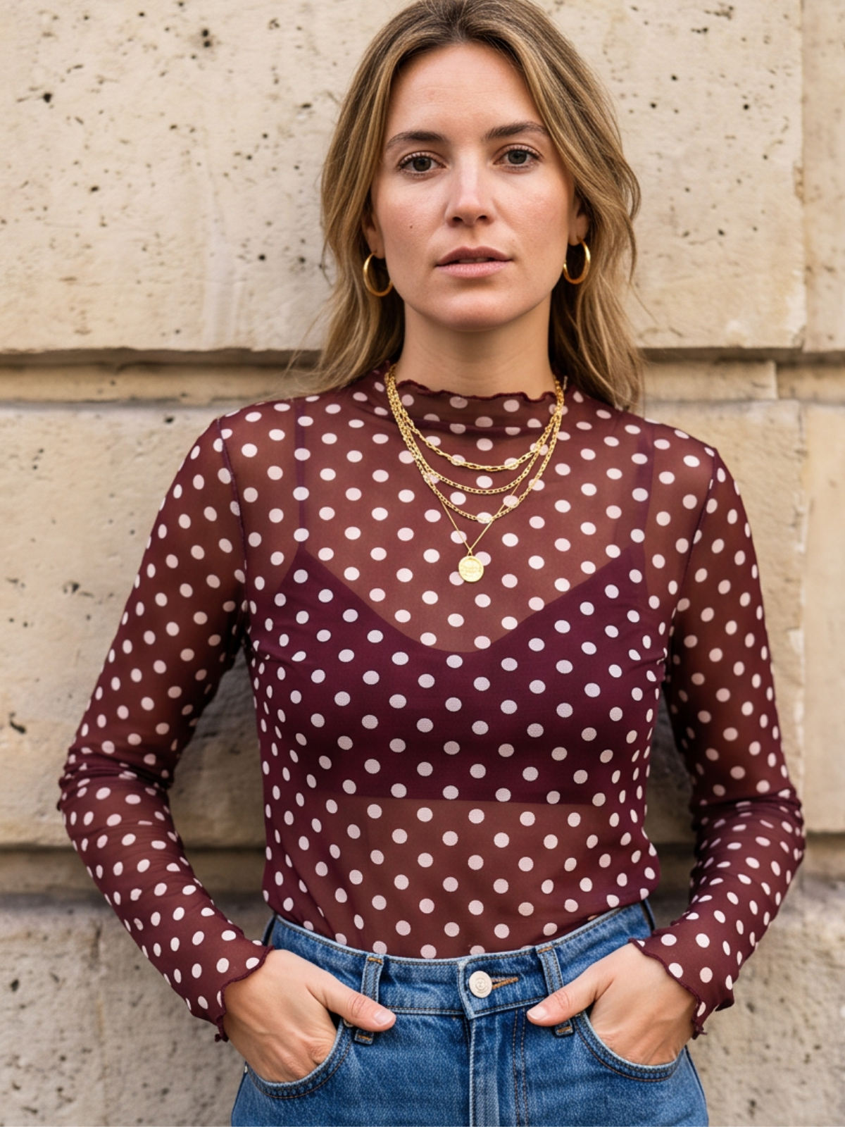 Top Camille - Pois Transparent