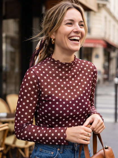Top Camille - Pois Transparent