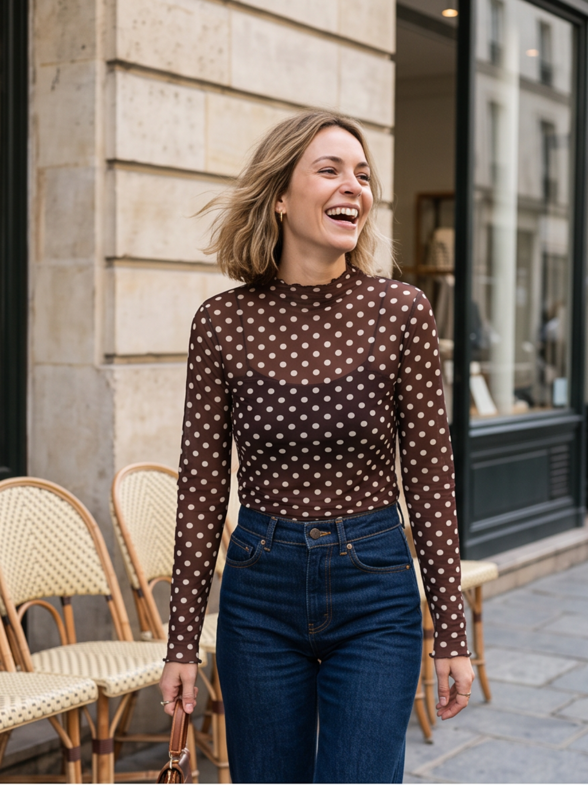 Top Camille - Pois Transparent