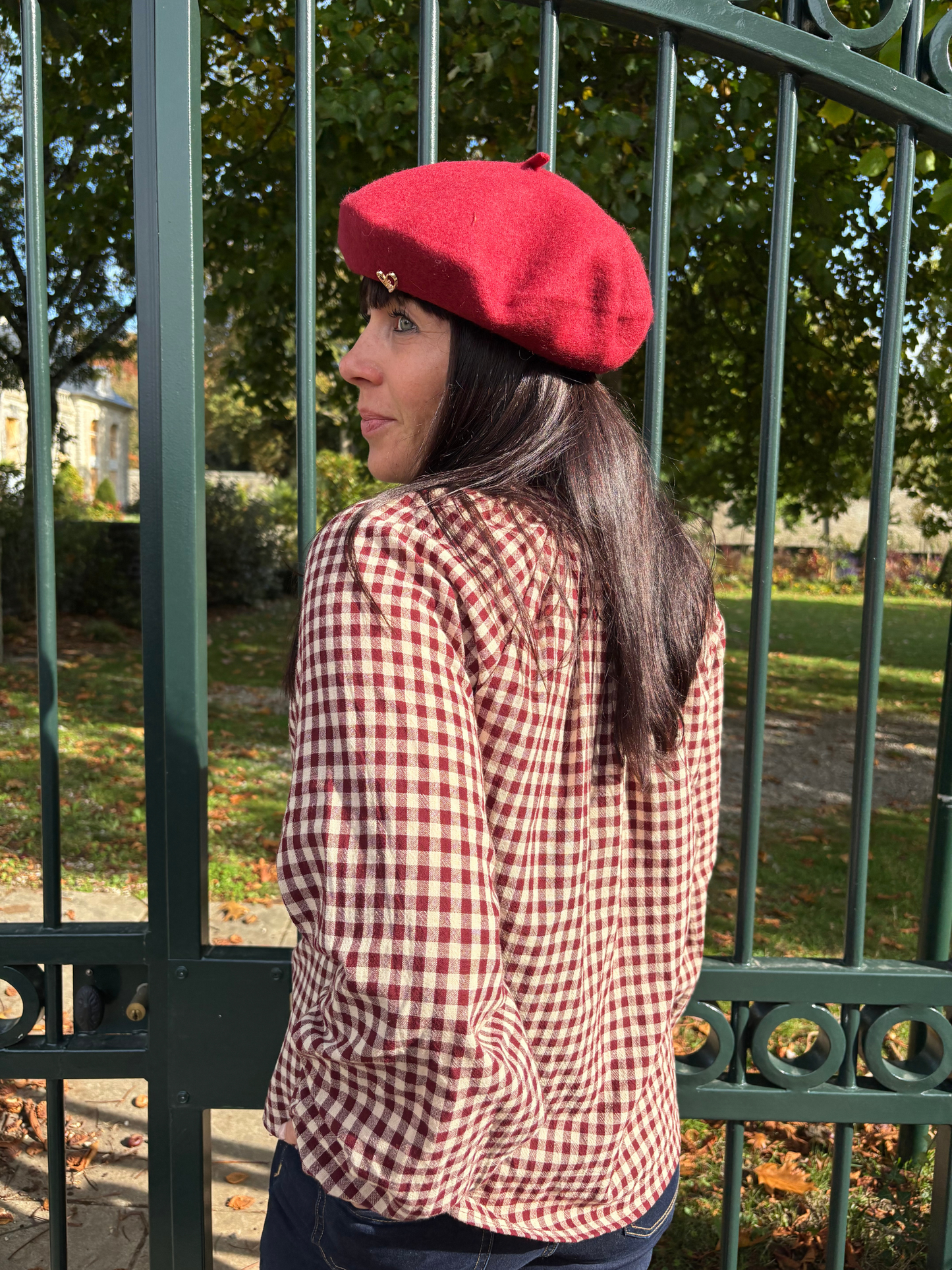 Chemise Carreaux Bordeaux
