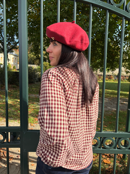 Chemise Carreaux Bordeaux