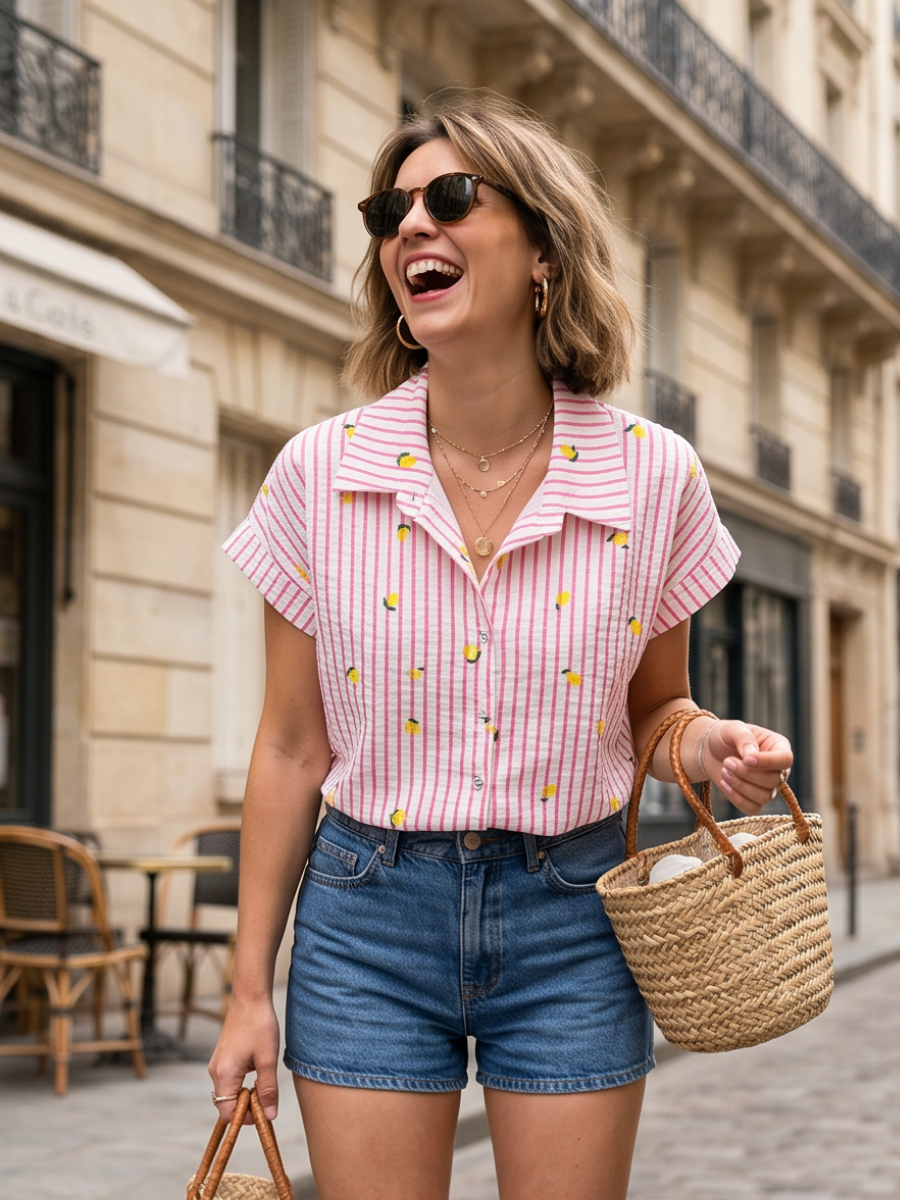 Chemise Céline - Rose tendre