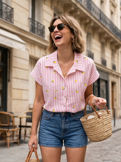Chemise Céline - Rose tendre