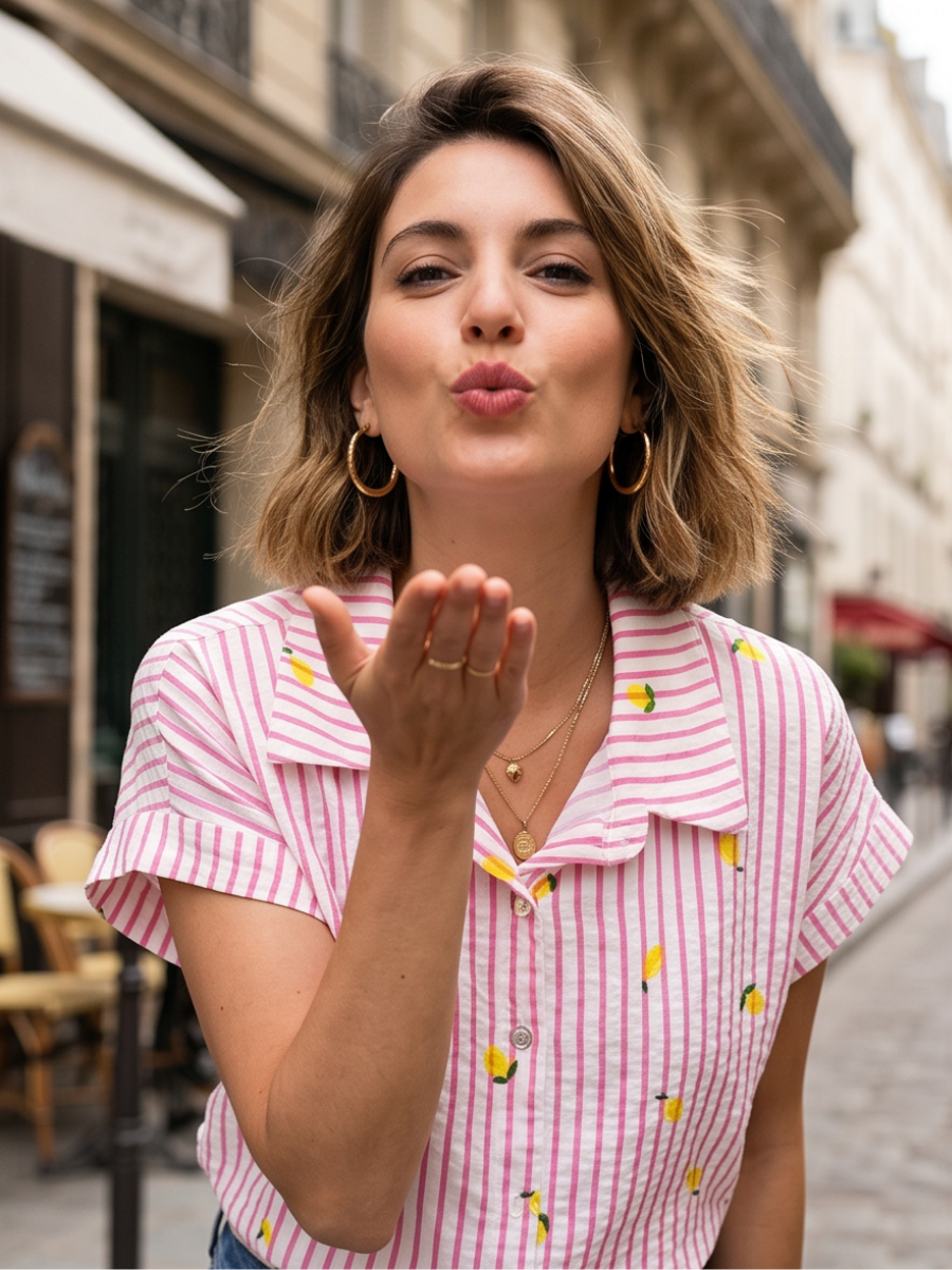 Chemise Céline - Rose tendre