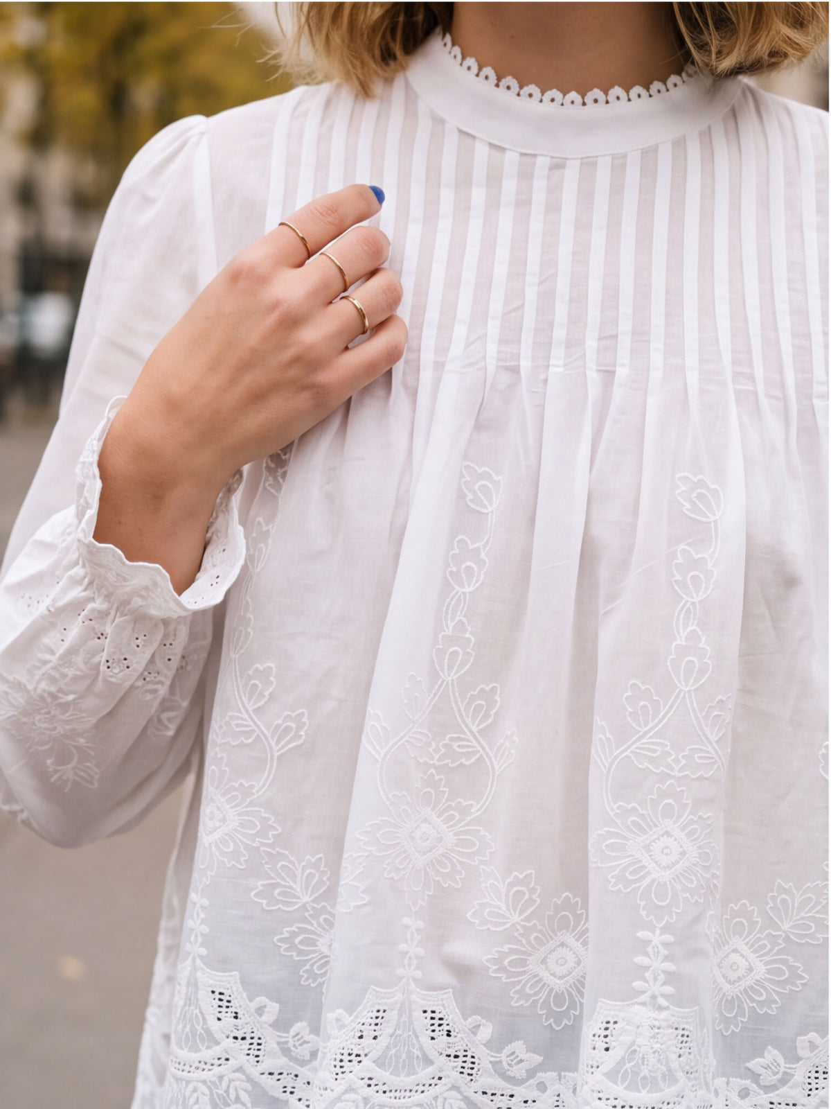 Chemise Colette - Plissée Dentelle