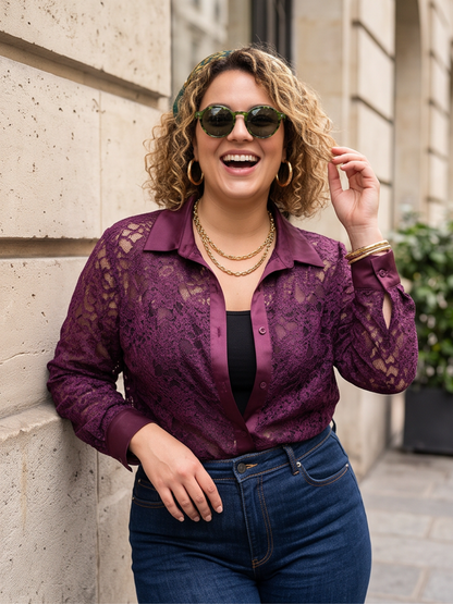 Chemise Corentine - Dentelle et Velours