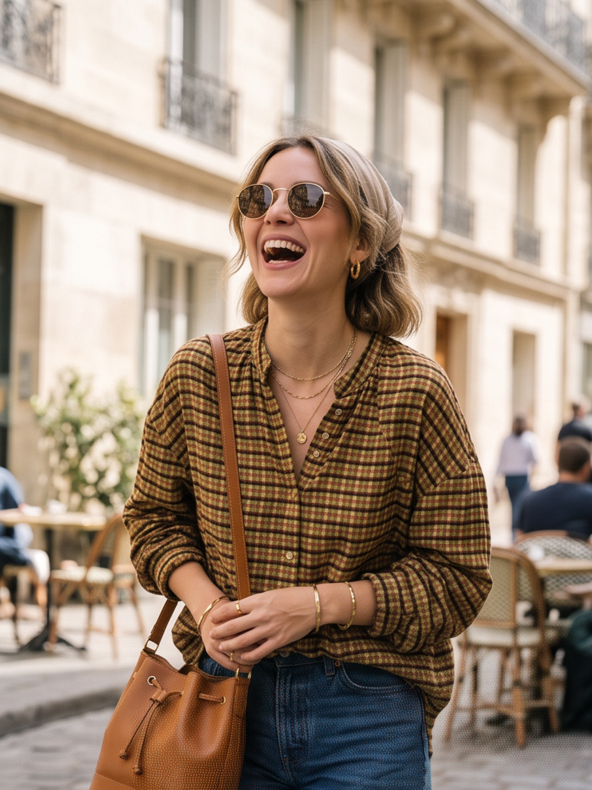 Chemise Estelle - Carreaux Moutarde