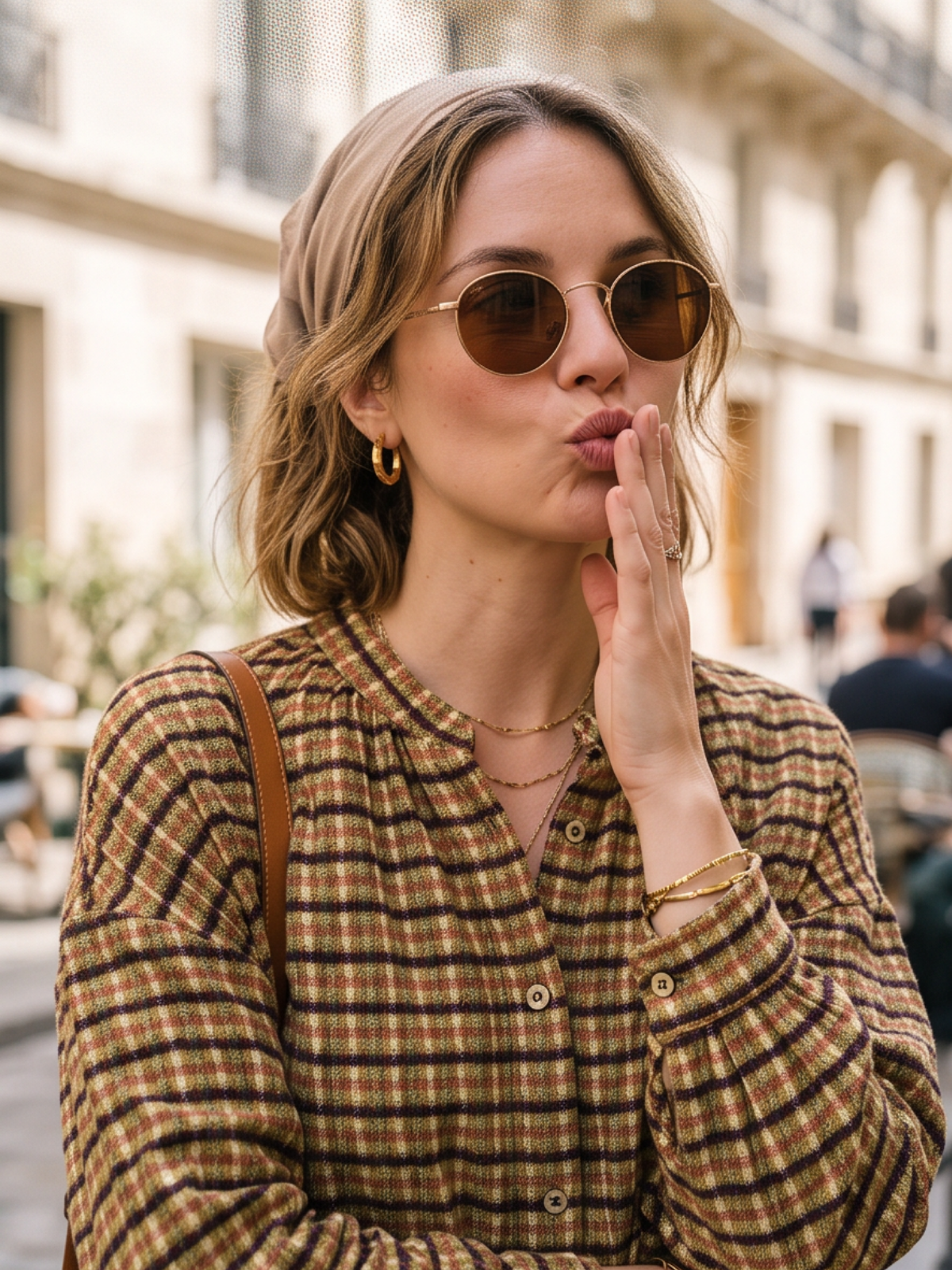 Chemise Estelle - Carreaux Moutarde