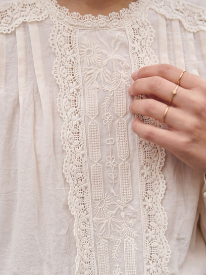 Chemise Estelle - Dentelle Boutonnée