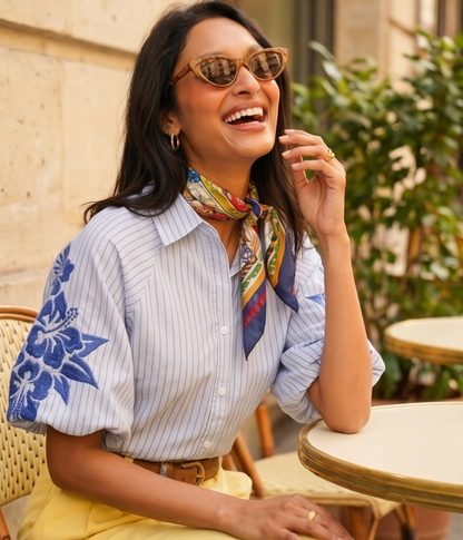 Chemise Estivale Bleue Douce