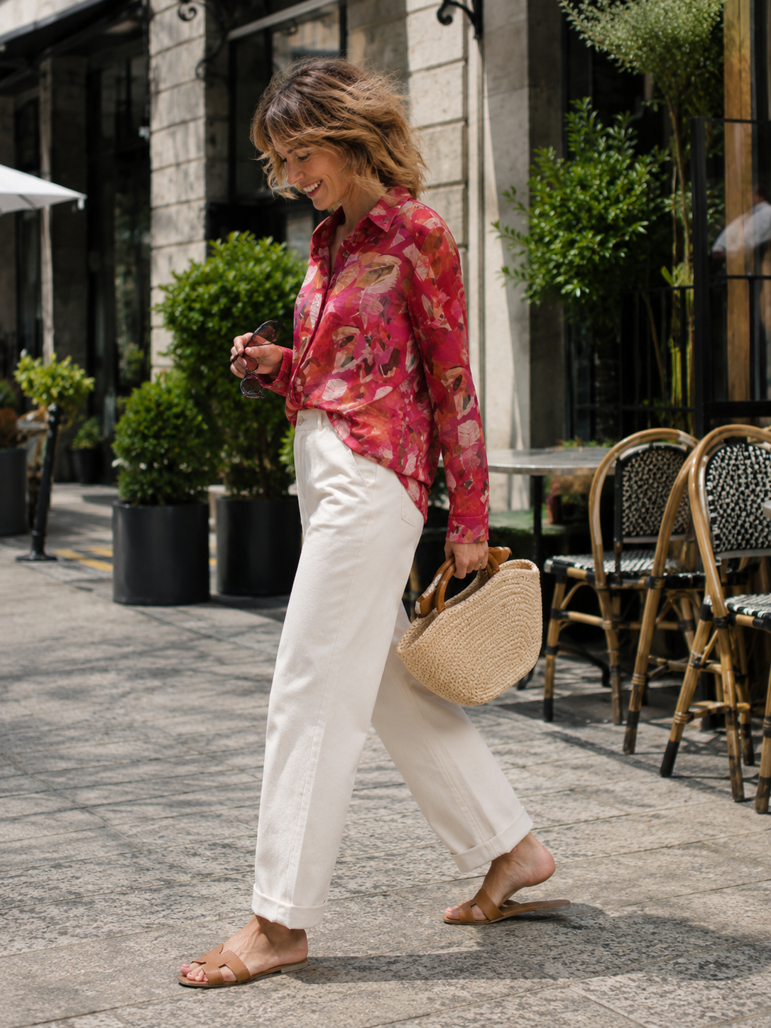 Chemise Fluide Motif Abstrait