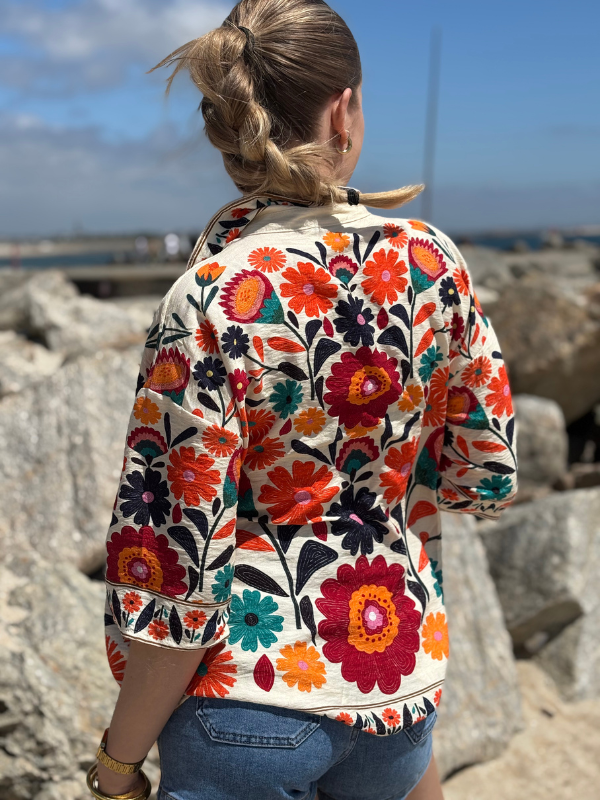 Chemise fluide à motifs estivaux