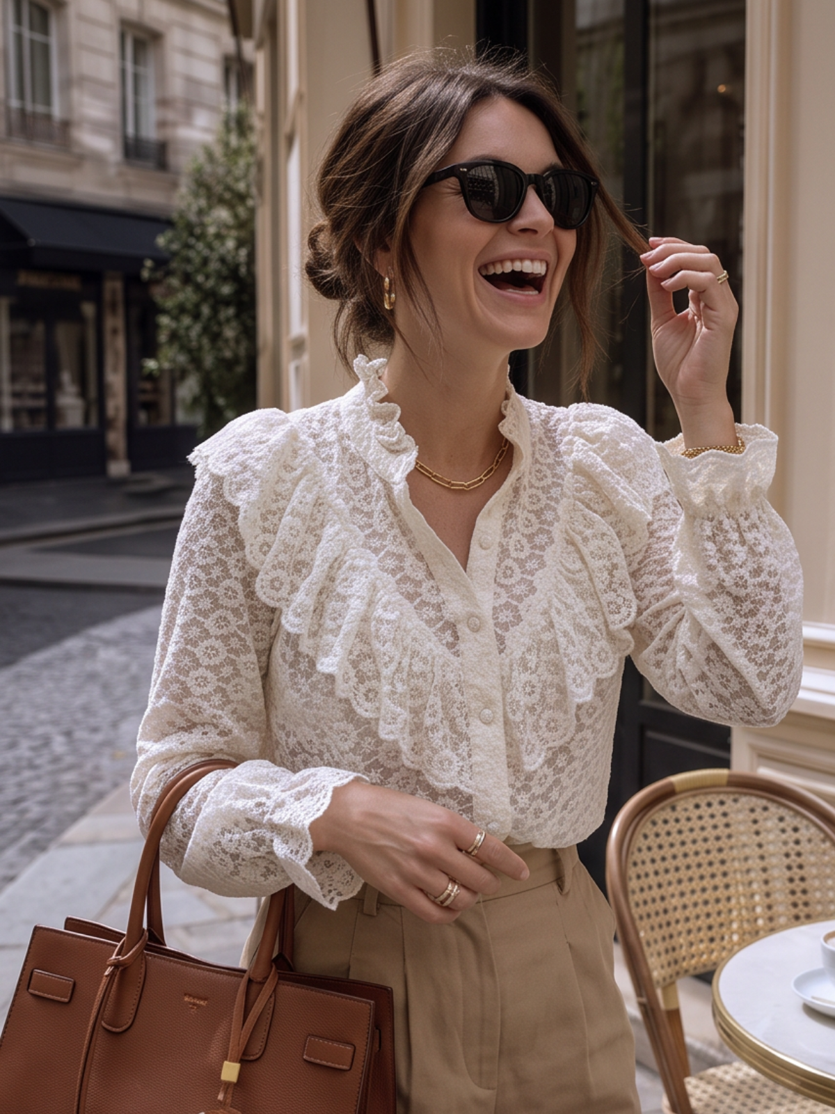 Chemise Gabrielle - Dentelle Beige