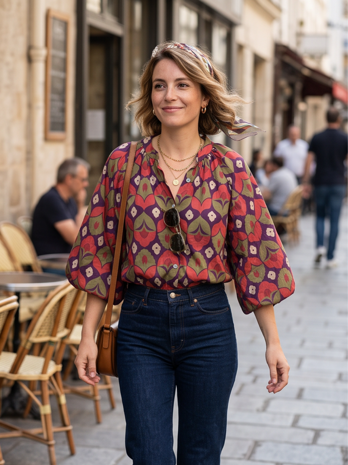 Chemise Garance - Manches Boule Imprimé