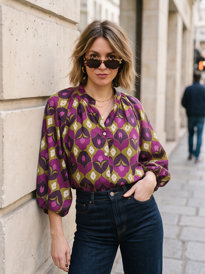 Chemise Garance - Manches Boule Imprimé