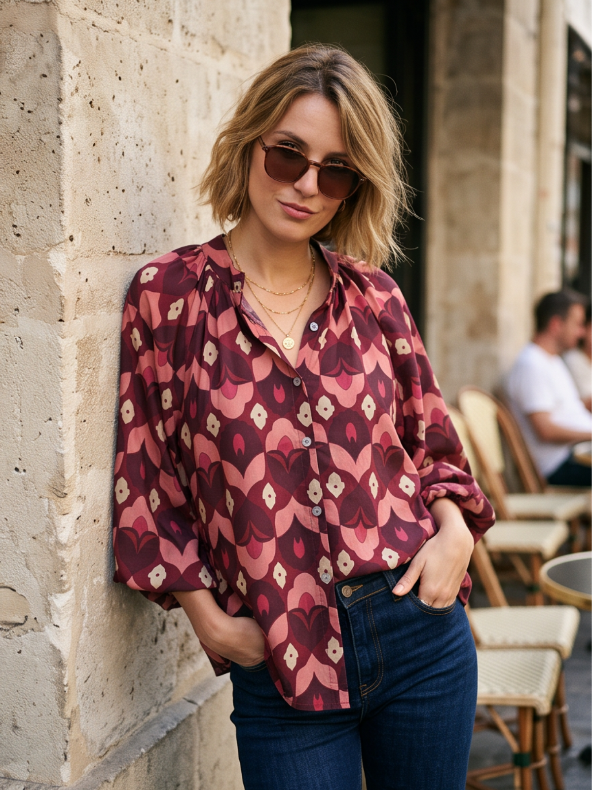 Chemise Garance - Manches Boule Imprimé
