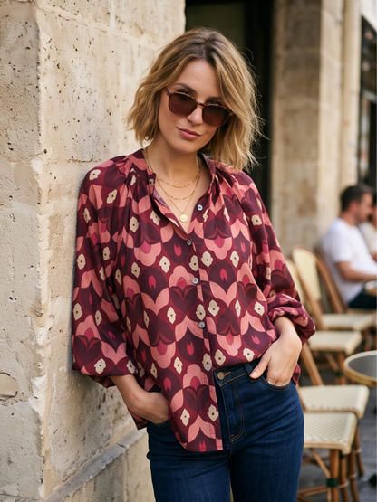 Chemise Garance - Manches Boule Imprimé