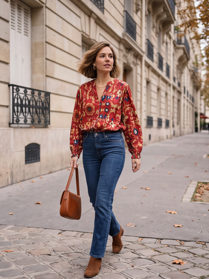 Chemise Héloïse - Imprimée Brodée
