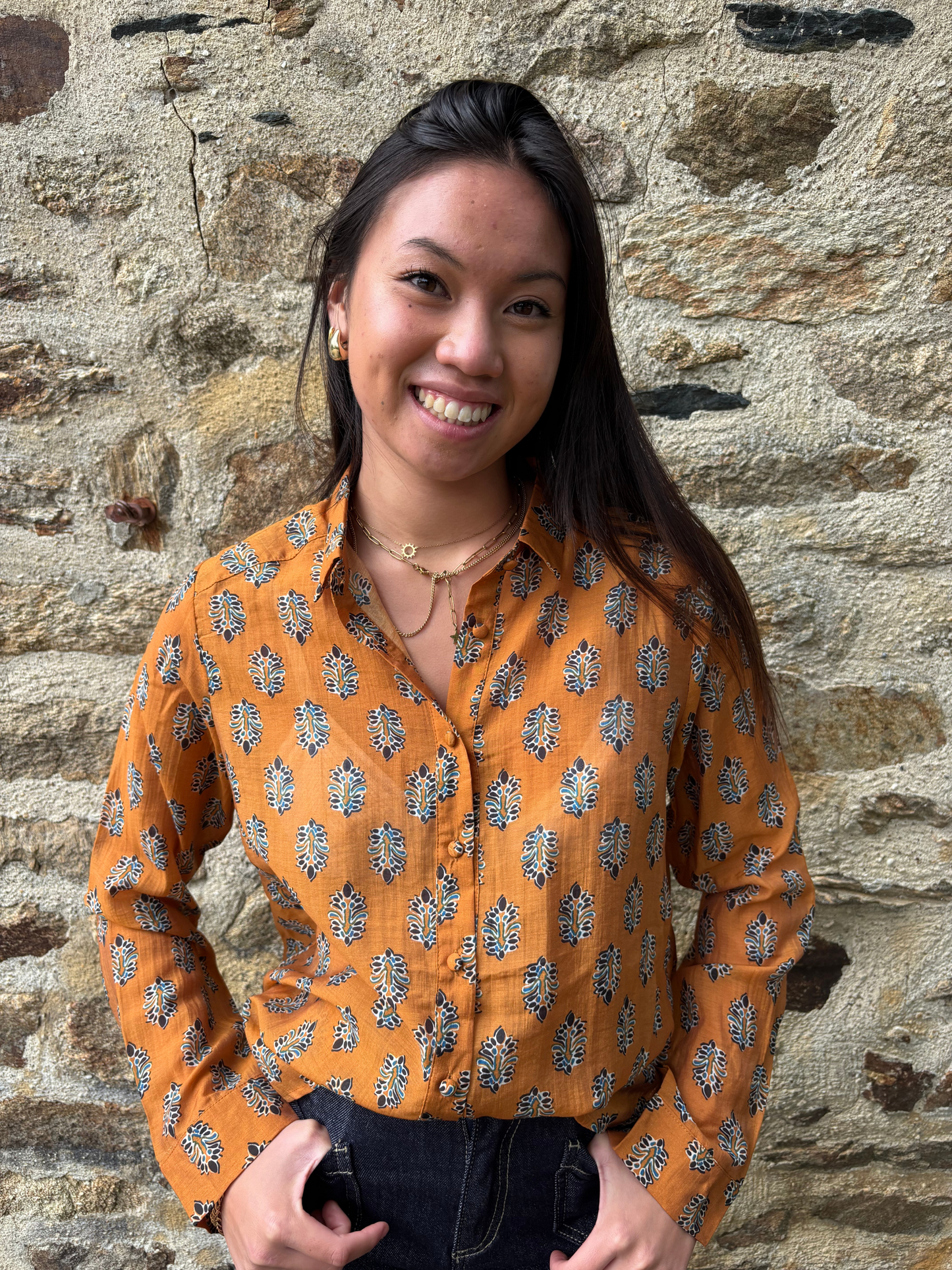 Chemise Imprimée Végétale