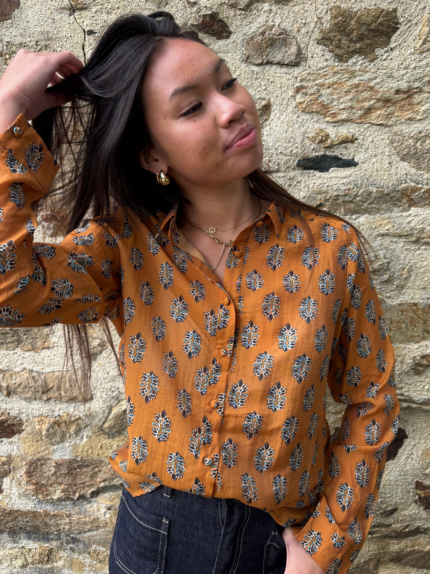 Chemise Imprimée Végétale