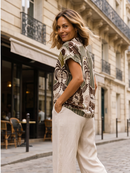 Chemise Léa - Motif Fleuri