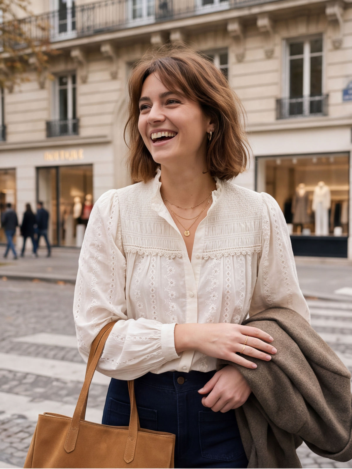 Chemise Louise - Dentelle Smockée