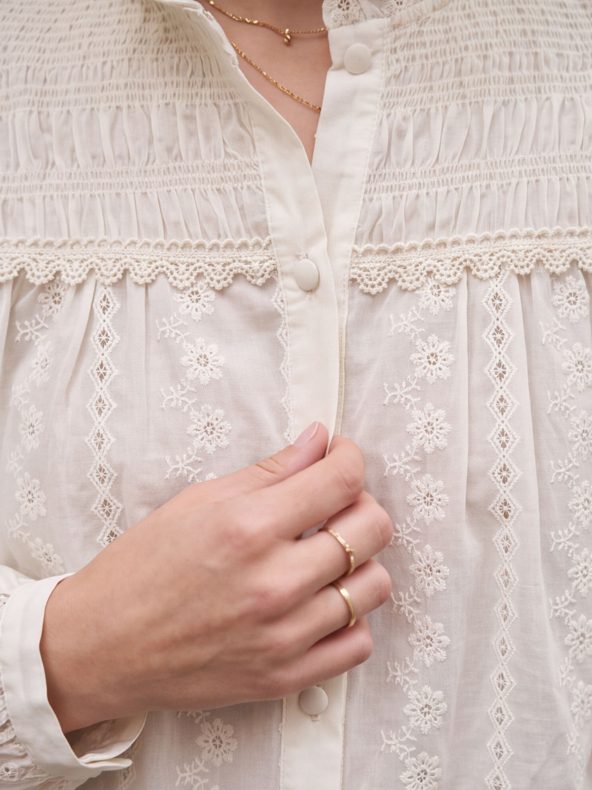 Chemise Louise - Dentelle Smockée