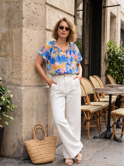 Chemise Lucie - Voile fleuri